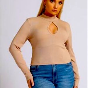 Shein keyhole top nude